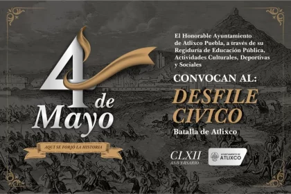 Participa en el Desfile Cívico Militar de la Batalla del 04 de mayo en Atlixco.