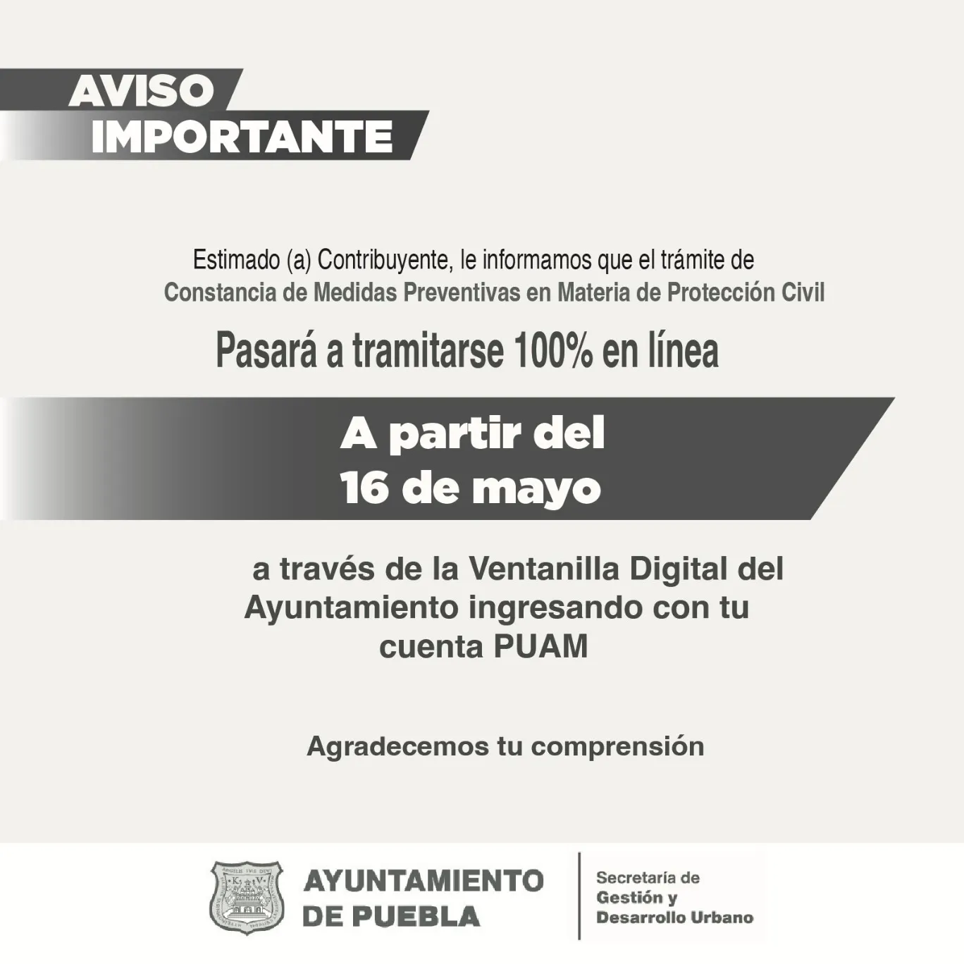 Actualizan trámite “Constancia de Medidas Preventivas en Materia de Protección Civil"
