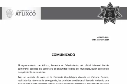 En persecución policía de Atlixco fallece tras volcar su patrulla.