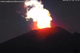 El volcán Popocatépetl registró 88 exhalaciones y 26 minutos de tremor.