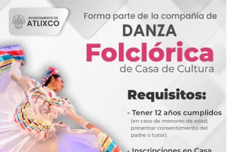 Casa de cultura Atlixco te invita a formar parte de la compañía de Danza Folclórica, Acapetlahuacan