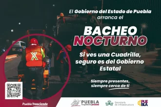 En sólo 4 días han tapado mil 830 baches con el programa “Bacheo Nocturno” en Puebla