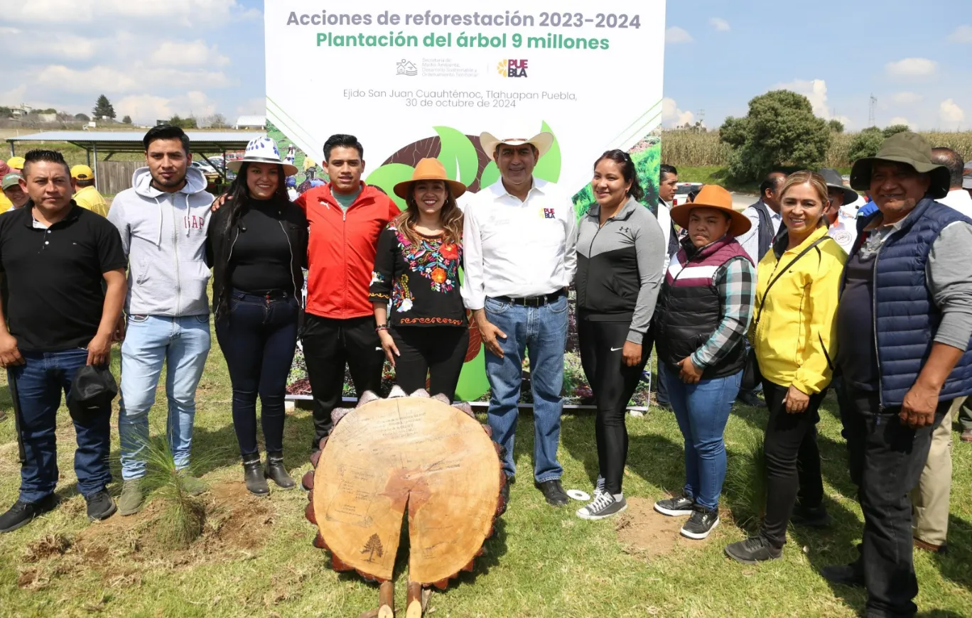Gobierno de Puebla cumple con meta de reforestación