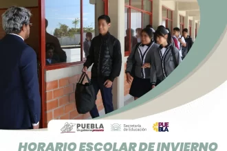SEP anuncia horario de invierno en Puebla