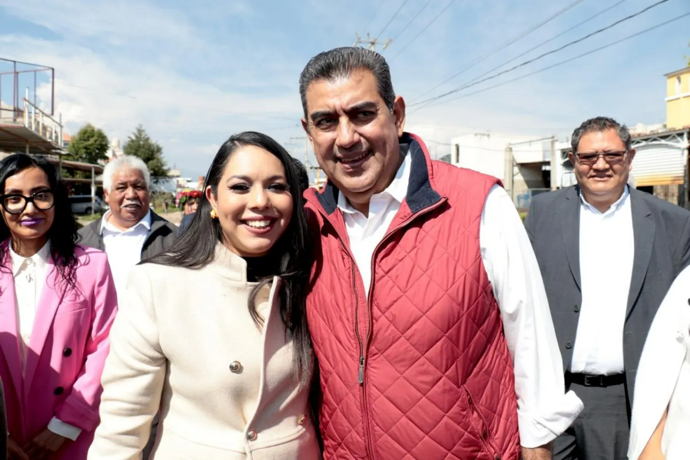 Tonantzin Fernández y Sergio Salomón inauguran rutas de evacuación en San Pedro Cholula