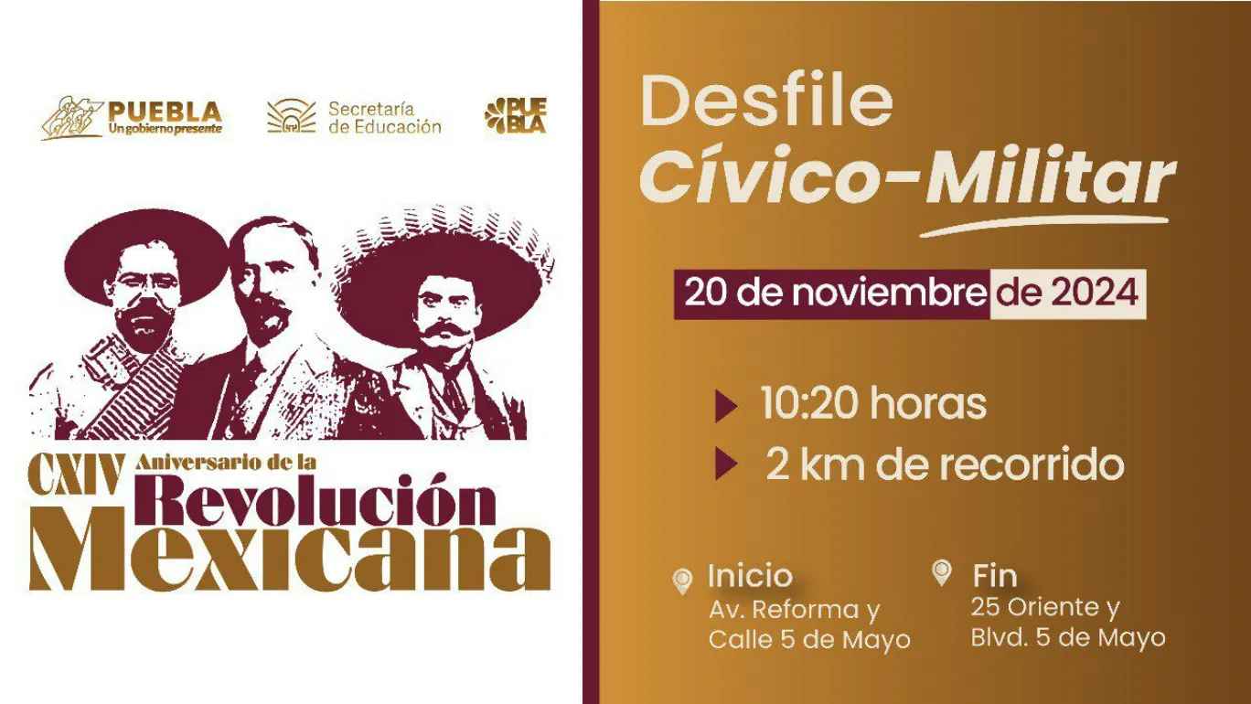 Conmemoración del 20 de Noviembre: 23 Escuelas desfilarán en el Evento Cívico-Militar
