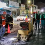 Pepe Chedraui supervisa trabajos de Bacheo Nocturno de la capital