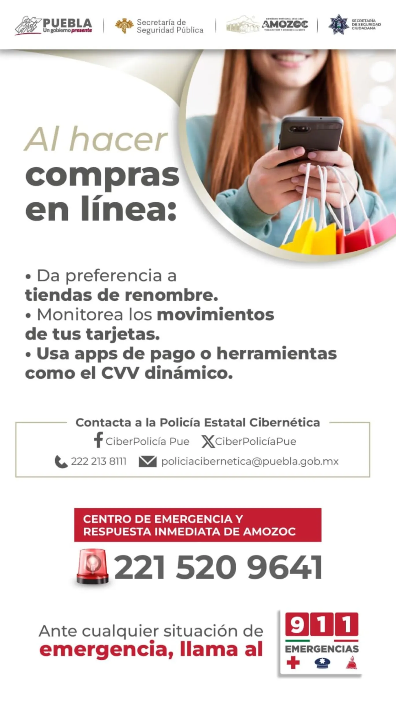 La Secretaría de Seguridad ciudadana de Amozoc da a conocer algunas recomendaciones para este Buen Fin 2024