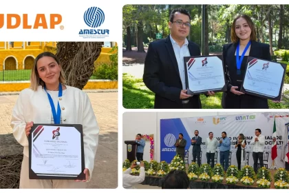Estudiante y académico de la UDLAP subcampeones en el Concurso de Investigación Turística y Gastronómica Aplicada de la AMESTUR
