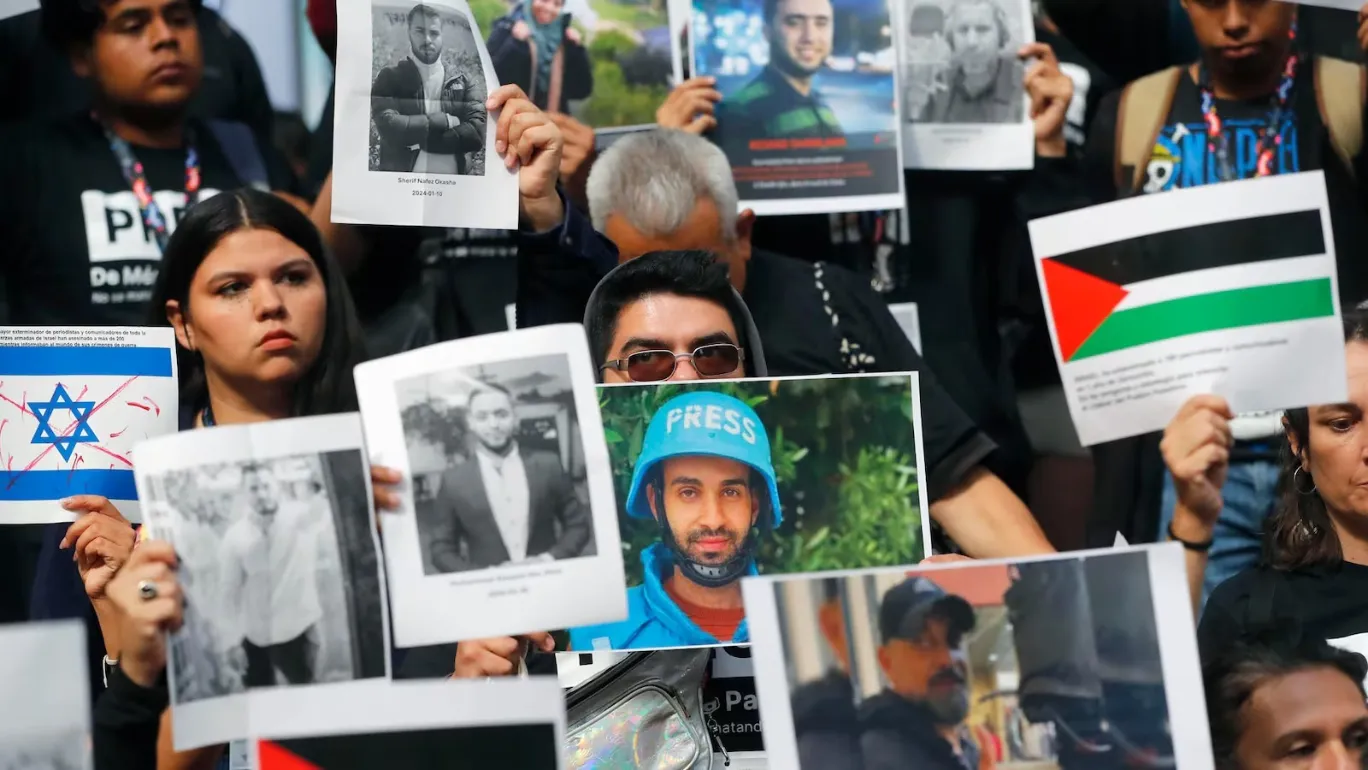 104 periodistas fueron asesinados en 2024; la mitad murieron en Gaza y Líbano