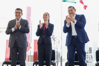 Claudia Sheinbaum y Sergio Salomón inauguran campus del IPN en Puebla