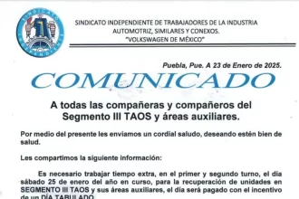 Atención: Volkswagen implementará turnos prolongados el sábado 25 de enero