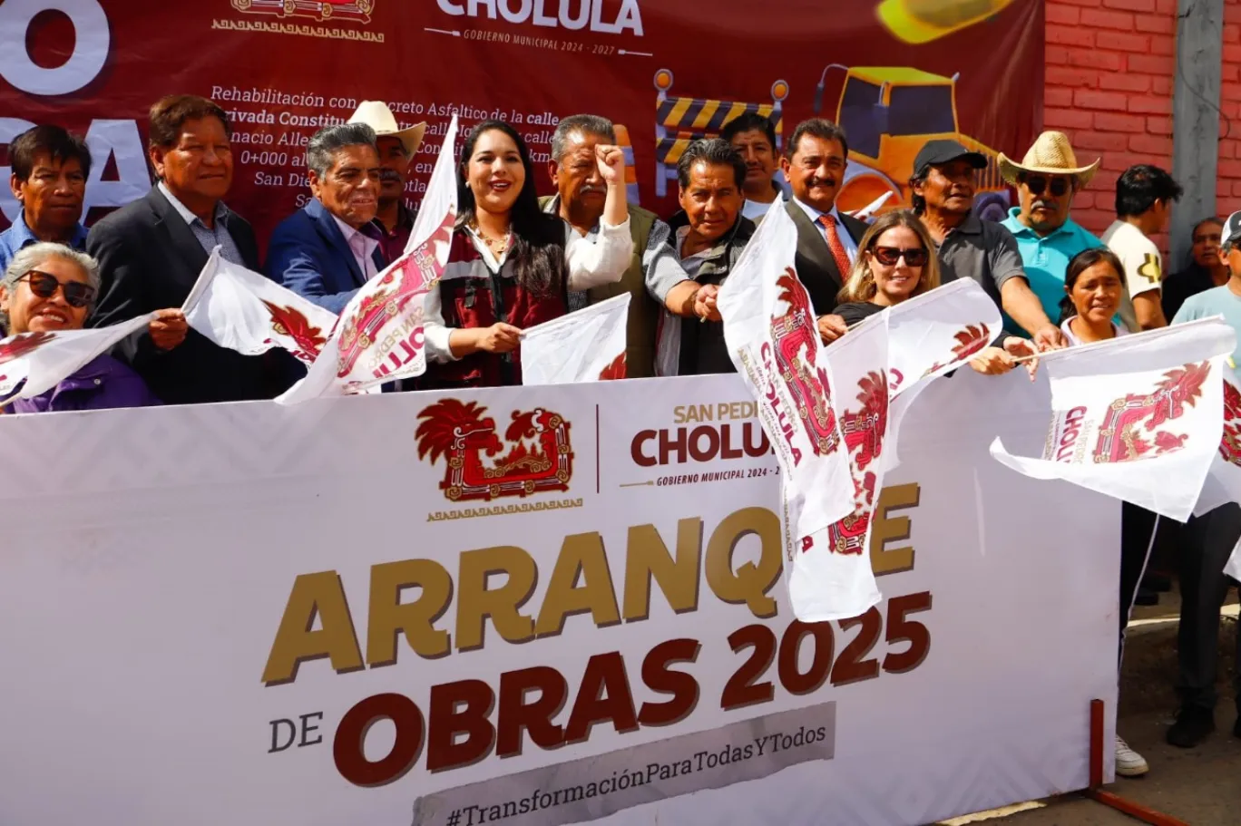 Gobierno de Cholula da banderazo de inicio a 2 megaobras más