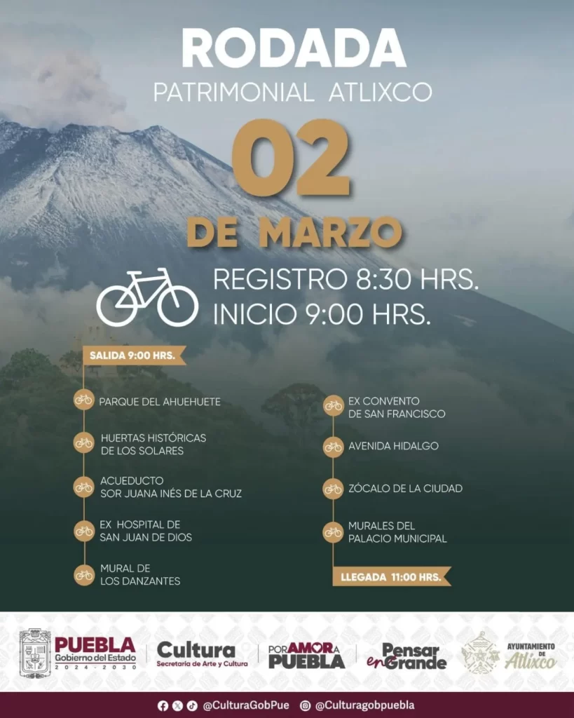 ¡Atlixco se prepara para la rodada patrimonial!