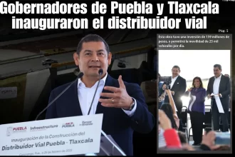 Gobernadores de Puebla y Tlaxcala inauguraron el Distribuidor