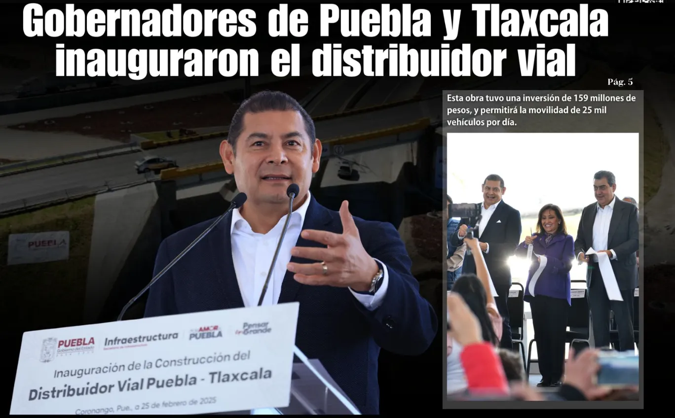 Gobernadores de Puebla y Tlaxcala inauguraron el Distribuidor