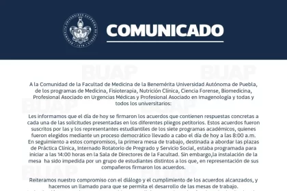 Mesa de trabajo en Medicina BUAP para concretar negociación fue entorpecida
