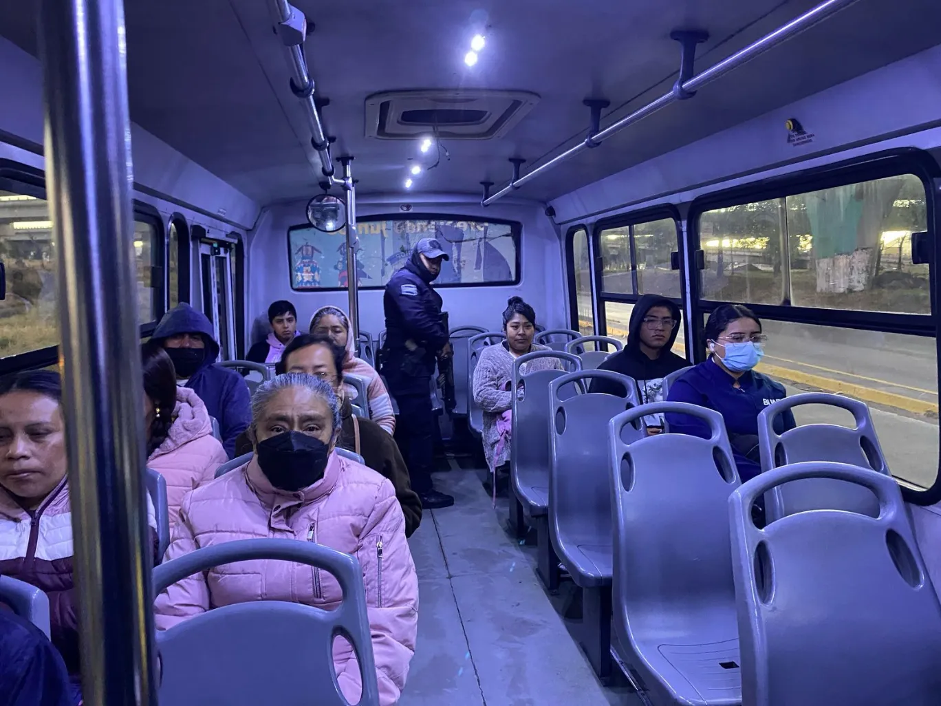 Operativo Pasajero Seguro refuerza la vigilancia en el transporte público en Amozoc