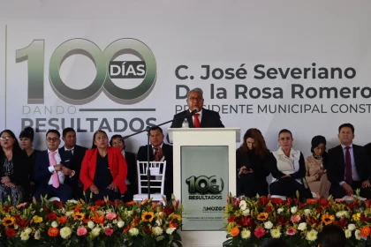 Severiano de la Rosa rinde su informe de los 100 días de gobierno en Amozoc