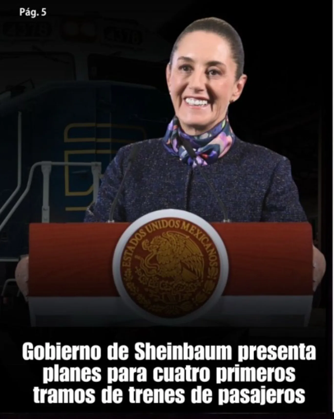 Gobierno de Sheinbaum presenta planes para cuatro primeros tramos de trenes de pasajeros