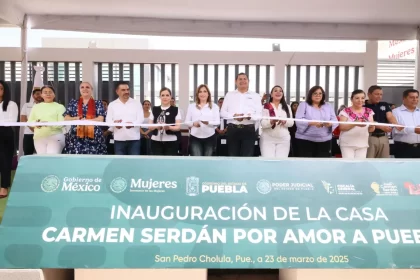 Alejandro Armenta y Tonantzin Fernández inauguran la Casa Carmen Serdán en San Pedro Cholula