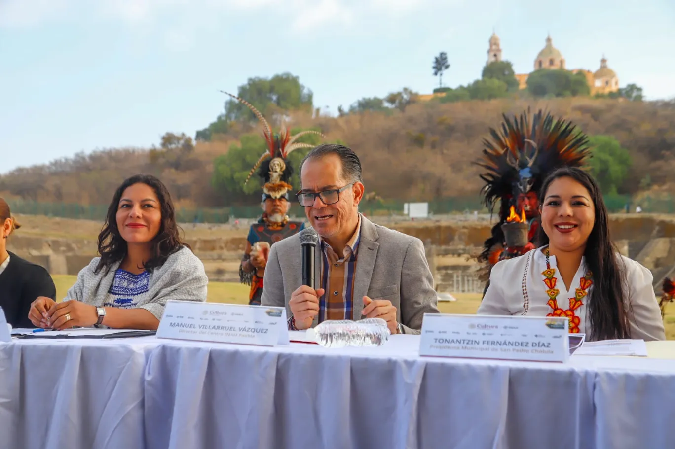 San Andrés Cholula, San Pedro Cholula y el INAH presentaron la cartelera del Equinoccio 2025