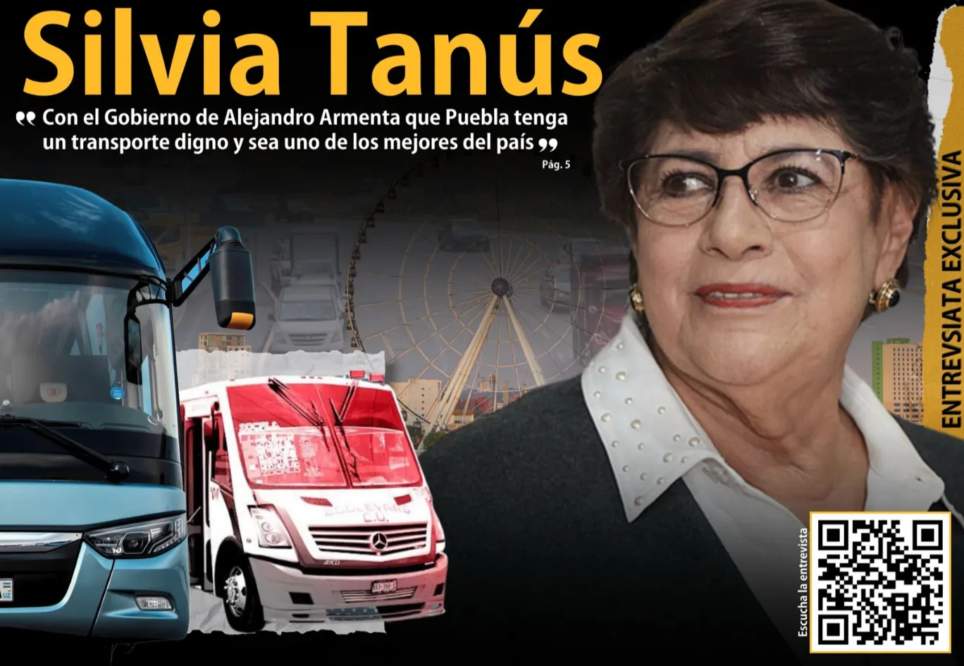 Con el gobierno de Alejandro Armenta que Puebla tenga un transporte digno y sea uno de los mejores del país: Silvia Tanús