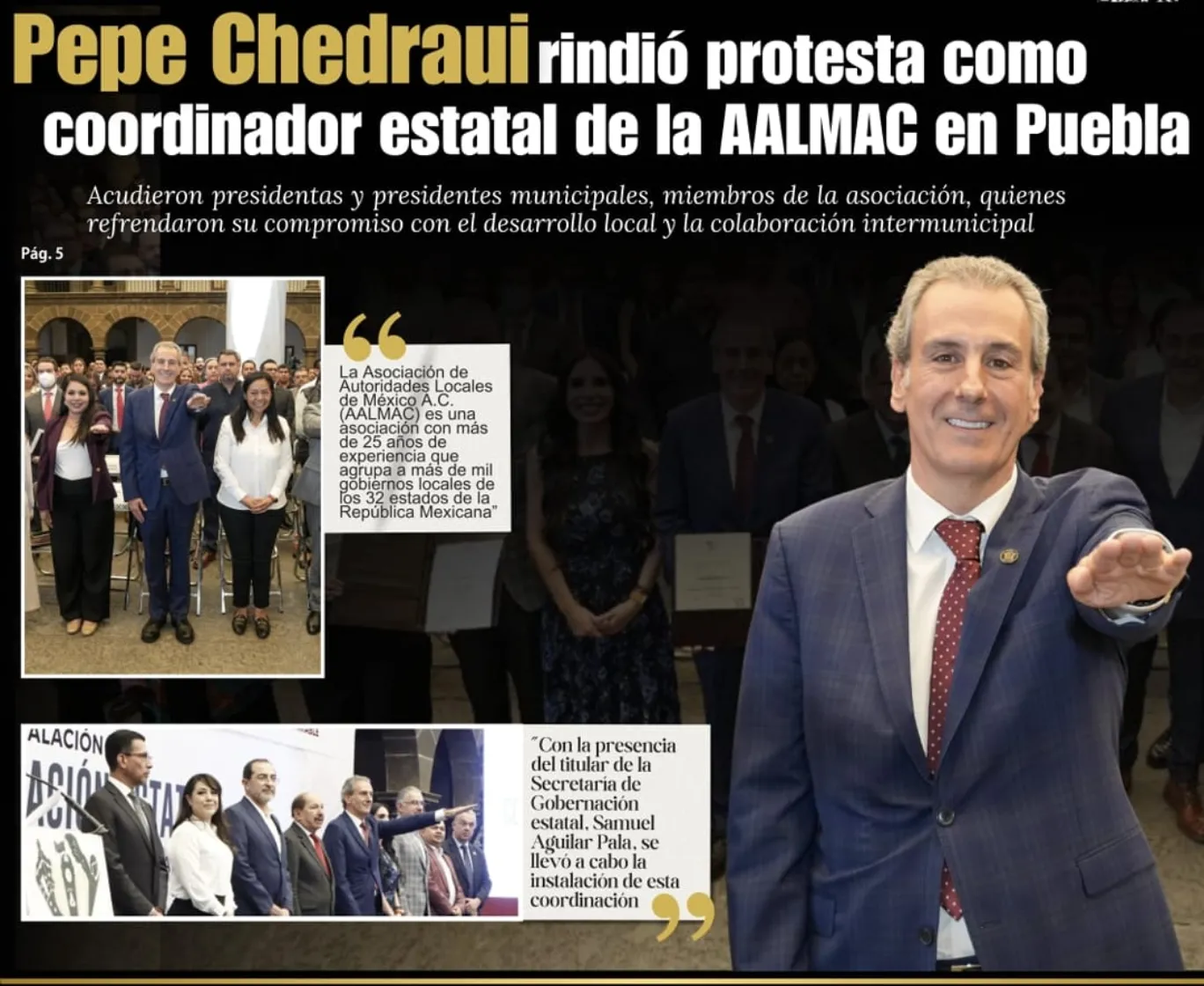 Pepe Chedraui rindió protesta como coordinador estatal de la AALMAC en Puebla