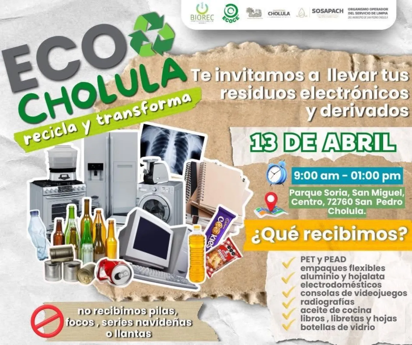 Con EcoCholula se continúa promoviendo el reciclaje y el cuidado del medio ambiente