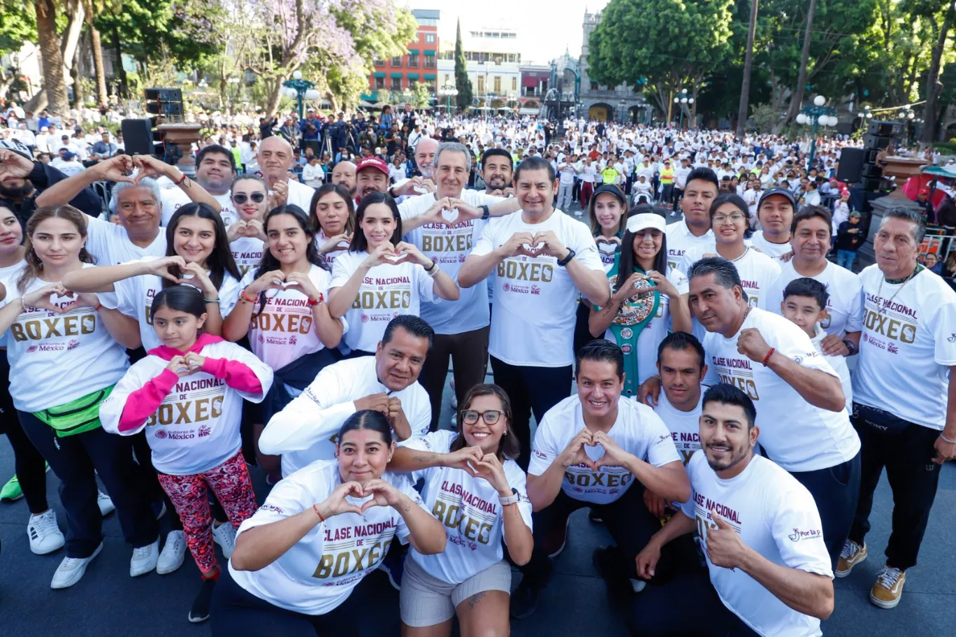 Con más de 3 mil personas, Puebla se unió a la Clase Nacional de Boxeo de la presidenta Sheinbaum
