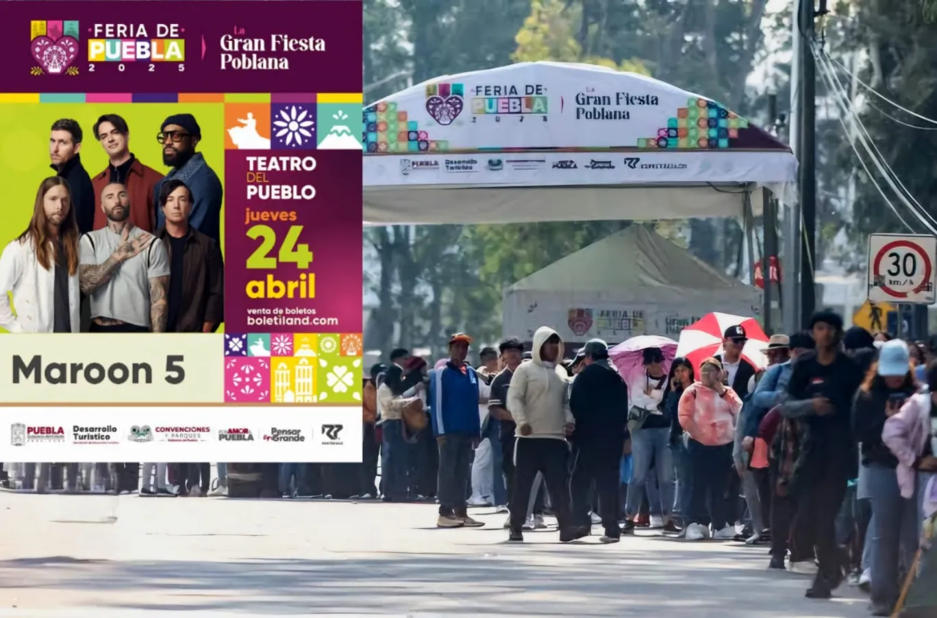 Maroon 5 arrasa en Puebla: boletos digitales agotados para su concierto en la Feria 2025