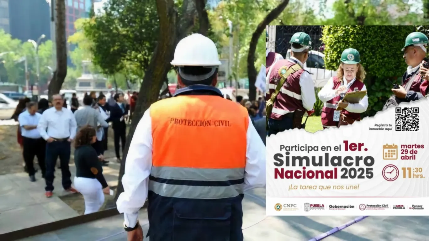 Puebla participará en simulacro nacional de sismo con hipótesis de magnitud 8.1