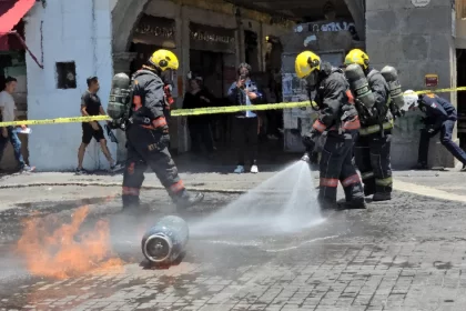 Simulacro Nacional 2025: control de incendio por gas LP
