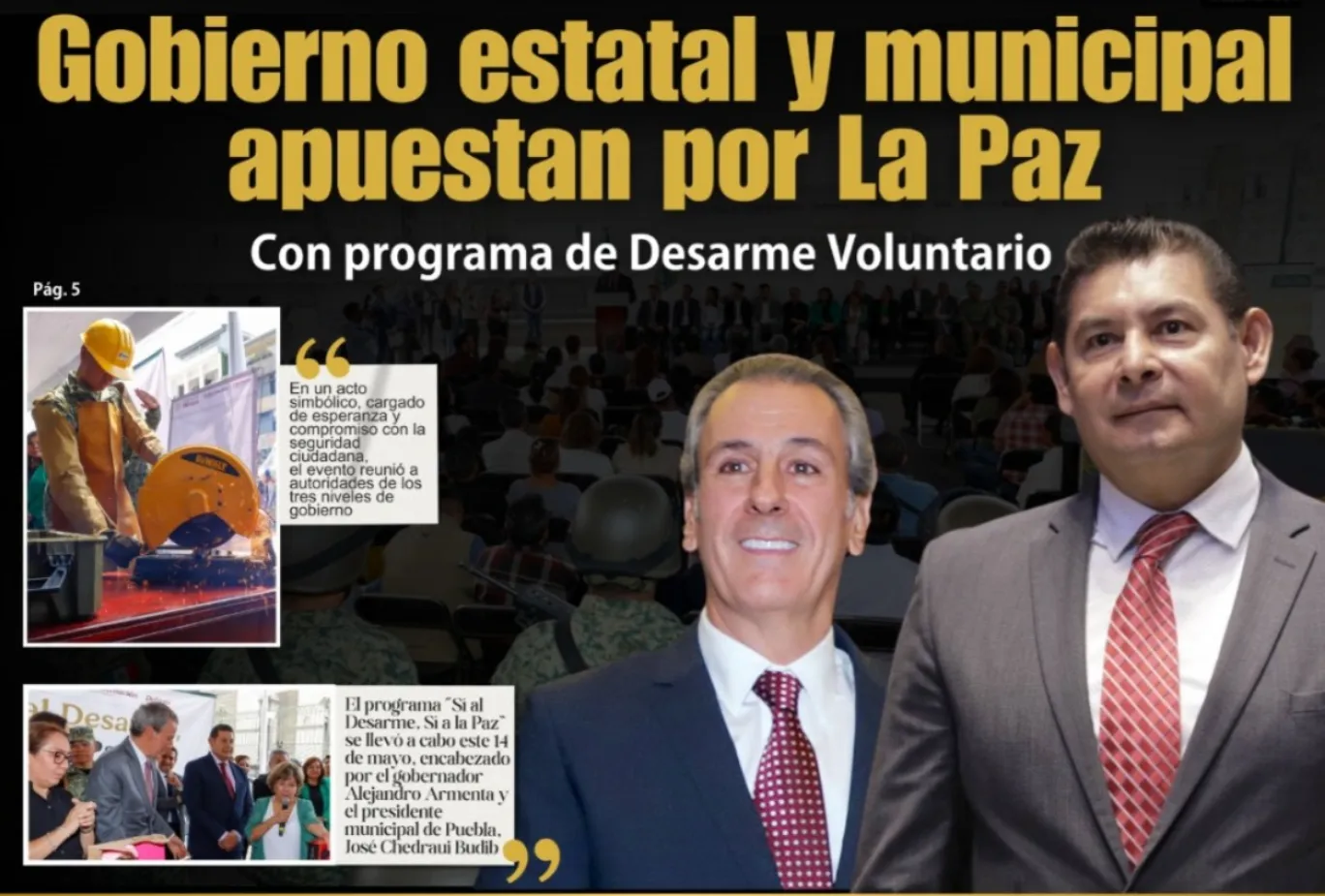 Gobierno estatal y municipal apuestan por la Paz con programa de Desarme Voluntario