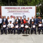 Tonantzin Fernández encabeza histórico reconocimiento a policías jubilados por 30 años de servicio en Cholula