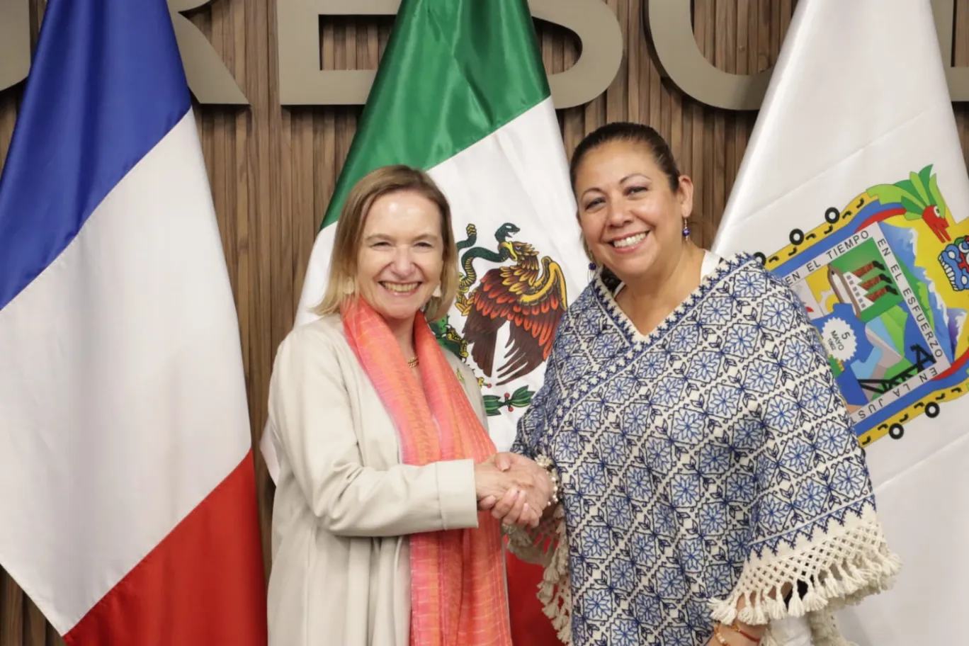Congreso del Estado recibe la visita de la embajadora de Francia en México