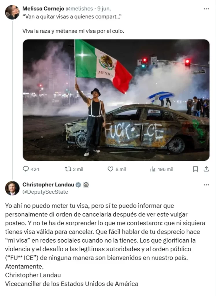 Consejera de Morena reta a que le quiten la visa de EU, pero no tiene