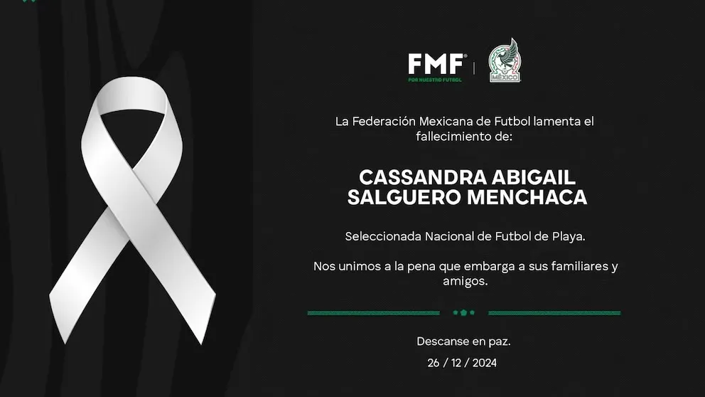 Detienen a dos involucrados en el asesinato de Cassandra Abigail Salguero, jugadora de la selección mexicana de futbol playa