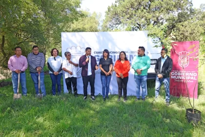 Encabeza Omar Muñoz jornada de reforestación en San Lorenzo Almecatla