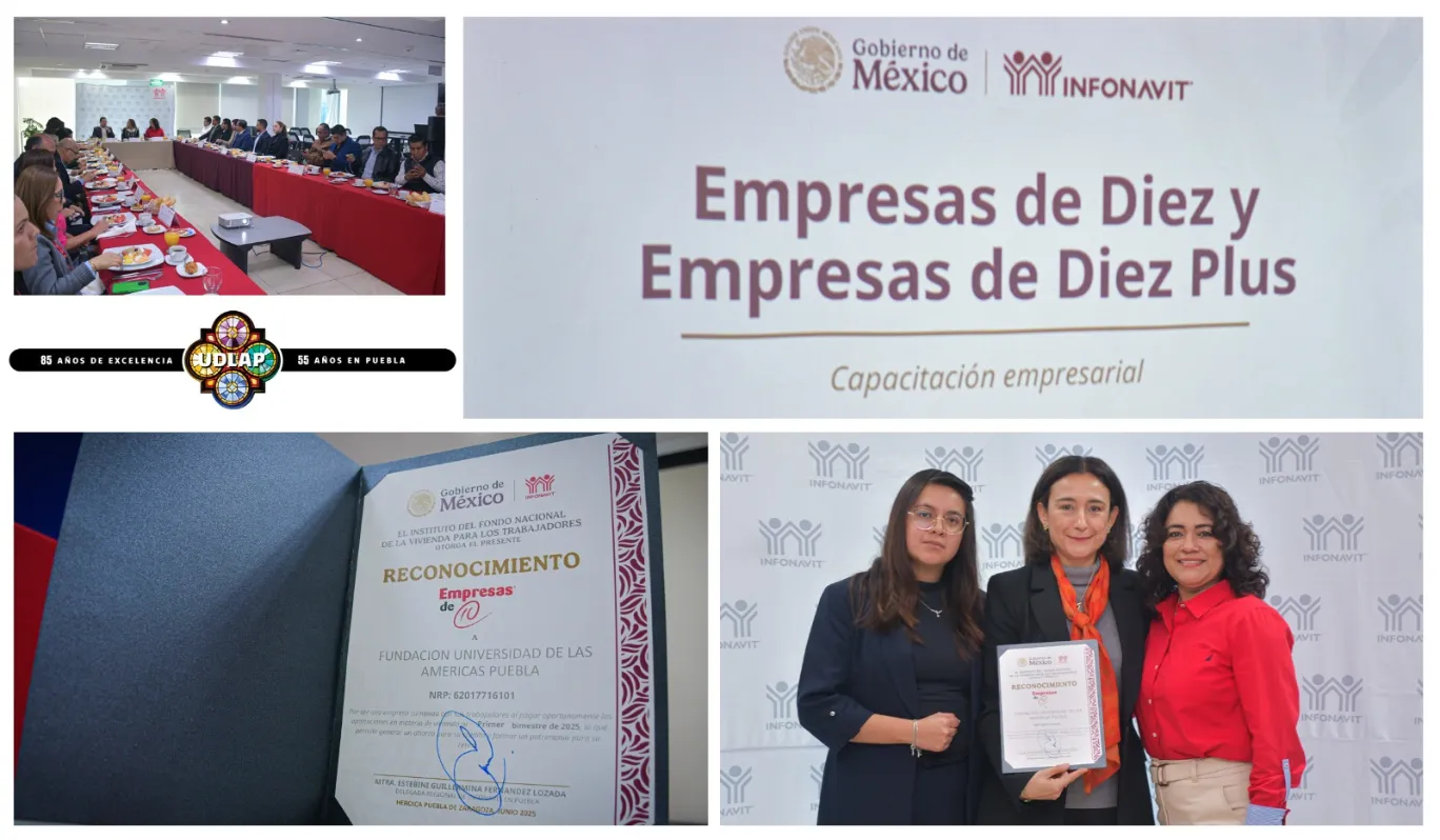La UDLAP fue reconocida por el INFONAVIT por su contribución al desarrollo económico del país