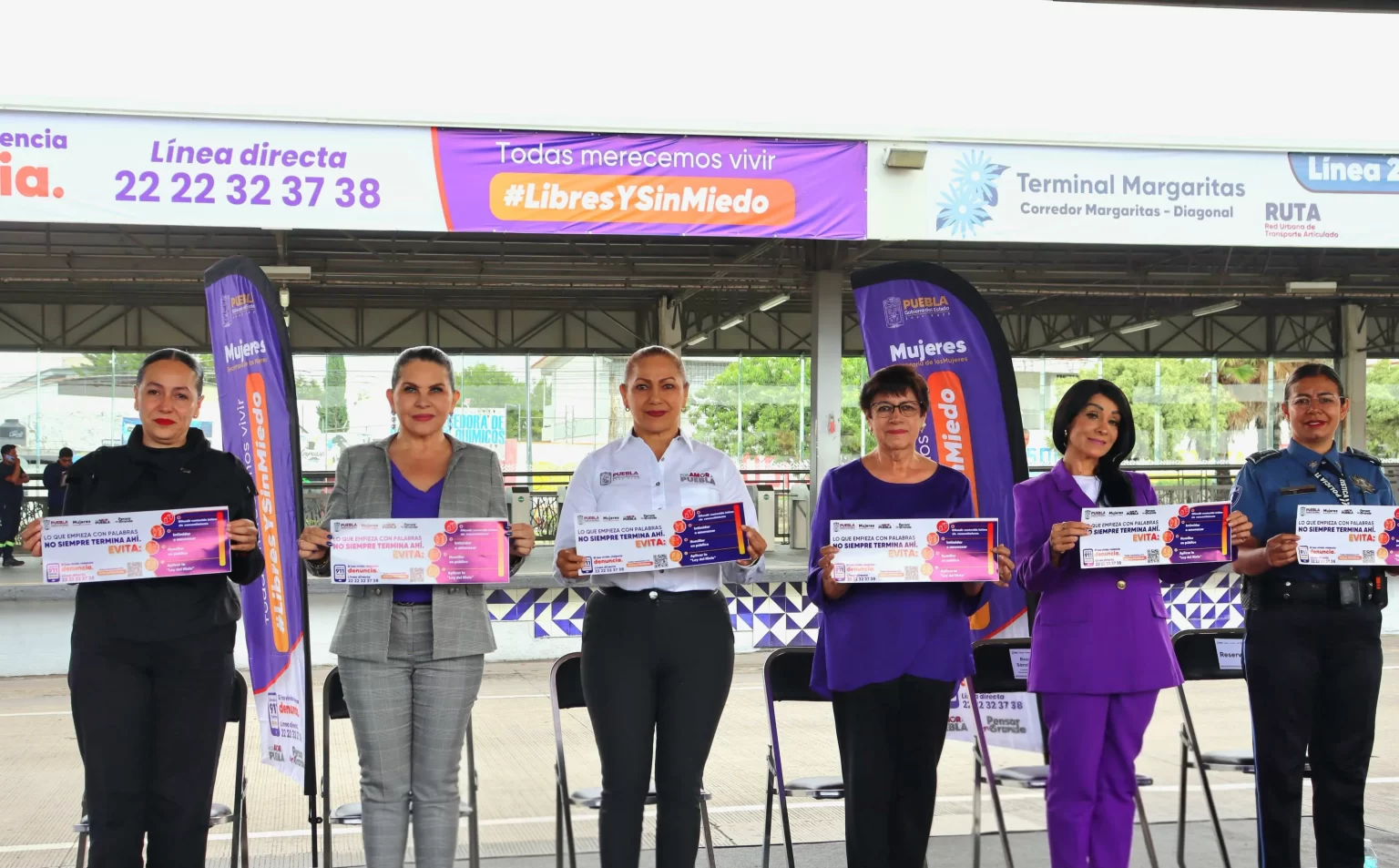 Presenta Secretaría de Mujeres campaña contra la violencia de género en la RUTA