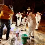 Realiza OOSL segunda intervención de limpieza en contenedores soterrados del Zócalo de Puebla