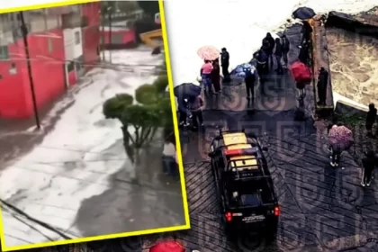 Se desborda presa Los Cuartos en Naucalpan; aguas negras afectan casas y vehículos