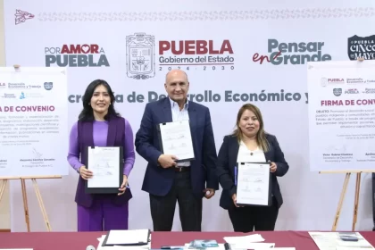 Sedetra, IPPI y Colegio de Puebla firman convenio para el impulso económico a pueblos originarios