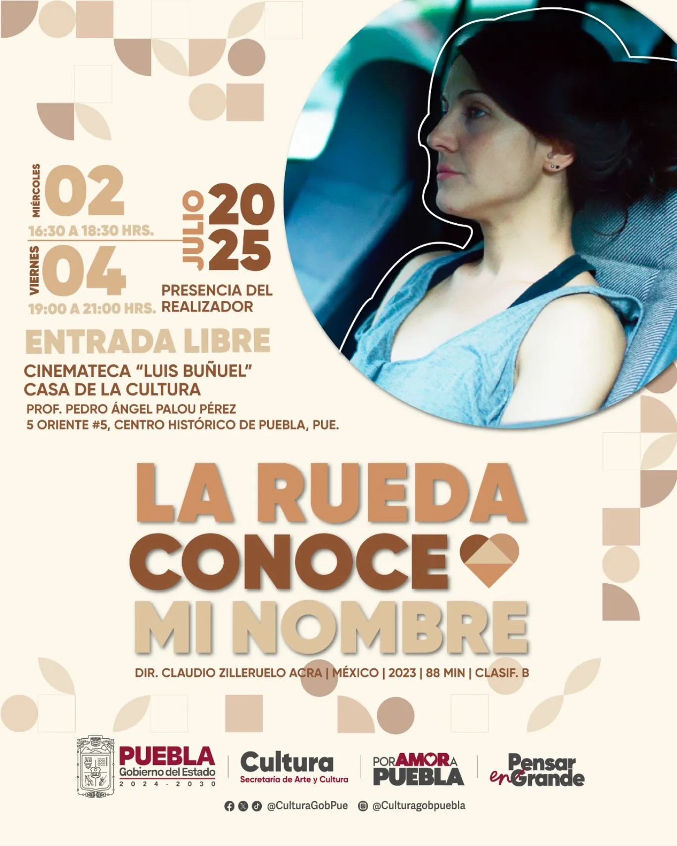 Claudio Zilleruelo Acra visitará Puebla para función en Cinemateca “Luis Buñuel”