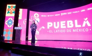 La secretaria de Turismo del Gobierno de México, Josefina Rodríguez y el gobernador Alejandro Armenta, presentaron “Puebla, el Latido de México”