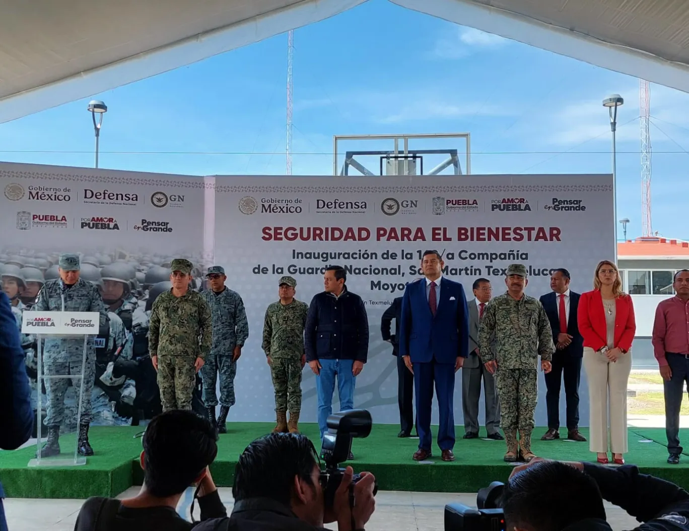 Nueva Compañía de la Guardia Nacional refuerza la seguridad en San Martín Texmelucan, Puebla