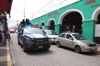 Operativos permanentes en mercados de San Pedro Cholula para salvaguardar el orden y la seguridad