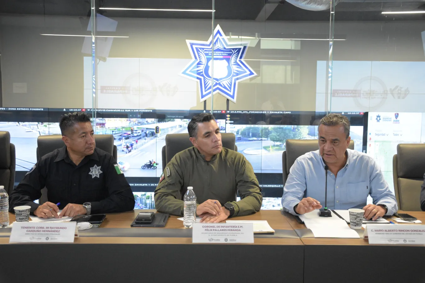 Prevalece coordinación permanente de los tres niveles de gobierno para mantener la paz en la capital poblana