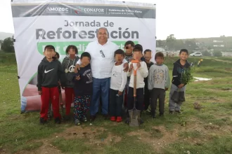 Reforestan el jagüey del barrio de La Preciosa en Amozoc